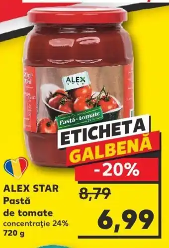 Kaufland ALEX STAR Pastă de tomate concentraţie 24% 720g Ofertă