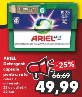 Kaufland ARIEL Detergent capsule pentru rufe color+ / universal+ 22 de utilizări 22 buc Ofertă