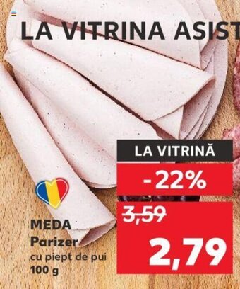 Kaufland MEDA Parizer cu piept de pui 100 g Ofertă