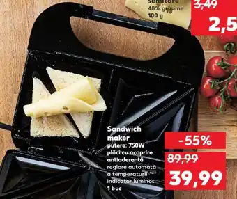 Kaufland Sandwich maker putere: 750W 1 buc Ofertă