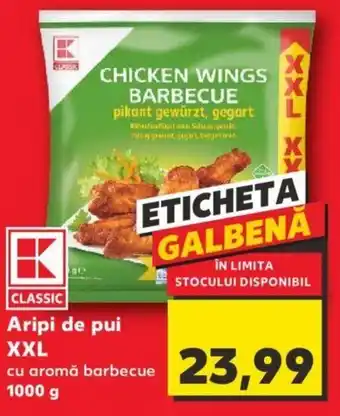 Kaufland CLASSIC Aripi de pui XXL cu aromă barbecue 1000 g