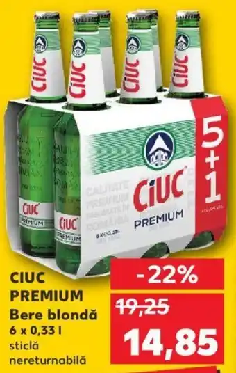 Kaufland CIUC PREMIUM Bere blondă 6 x 0,33 l Ofertă