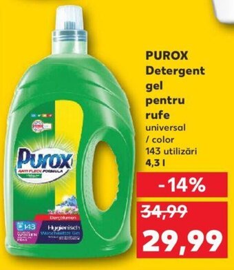 Kaufland PUROX Detergent gel pentru rufe 4.3l Ofertă
