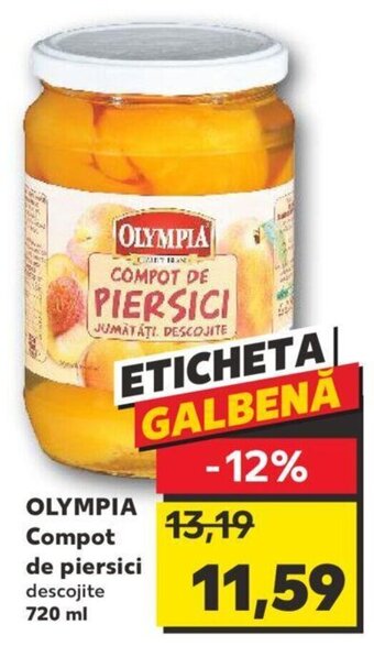 Kaufland OLYMPIA Compot de piersici descojite 720 ml Ofertă