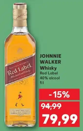 JOHNNIE WALKER Whisky Red Label 40% alcool 1l