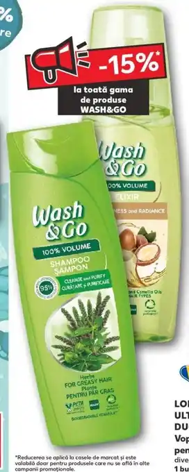 Kaufland Wash & Go la toată gama de produse WASH&GO Ofertă