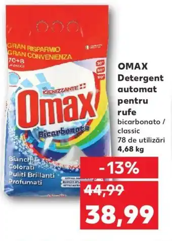 OMAX Detergent automat pentru rufe bicarbonato / classic 78 de utilizări 4,68 kg