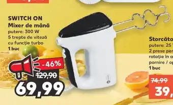 SWITCH ON Mixer de mână putere: 300 W 1 buc