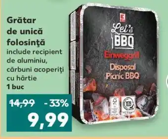 Kaufland COUNTRY Side Grătar de unică folosinţă 1 buc Ofertă