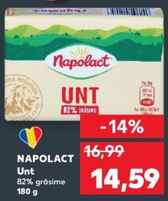 Kaufland NAPOLACT Unt 82% grăsime 180 g Ofertă