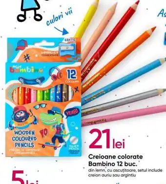 Pepco Creioane colorate Bambino 12 buc. Ofertă