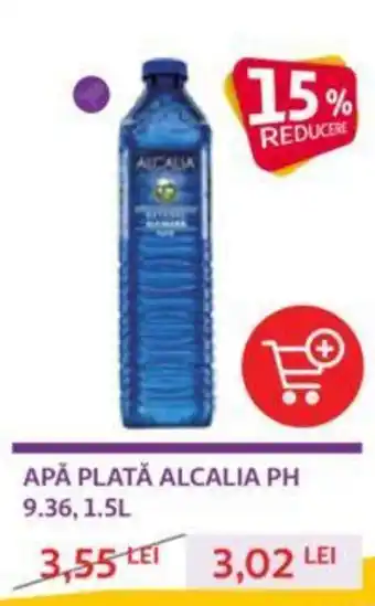 Auchan APĂ PLATĂ ALCALIA PH 9.36, 1.5L Ofertă