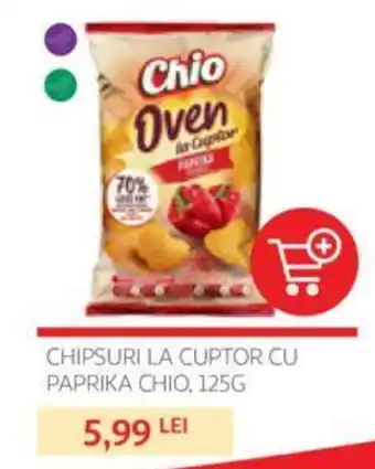 CHIPSURI LA CUPTOR CU PAPRIKA CHIO, 125G