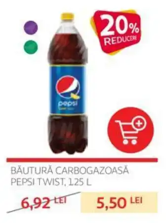 Auchan BĂUTURĂ CARBOGAZOASĂ PEPSI TWIST, 1.25 L Ofertă