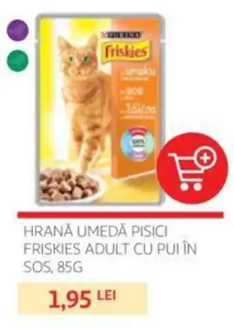 Auchan HRANĂ UMEDĂ PISICI FRISKIES ADULT CU PUI ÎN SOS, 85G Ofertă