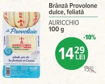 AURICCHIO Brânză Provolone dulce, feliată 100 g