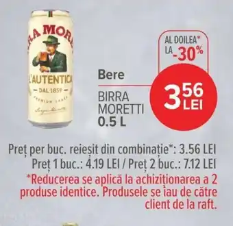 Carrefour BIRRA MORETTI Bere 0.5 L Ofertă