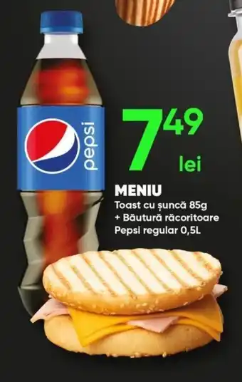 PROFI MENIU Toast cu şuncă 85g + Băutură răcoritoare Pepsi regular 0,5L Ofertă