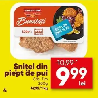 PROFI CRIS-TIM Şniţel din piept de pui 200g Ofertă