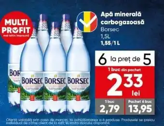 PROFI Apă minerală carbogazoasă Borsec 1.5l Ofertă