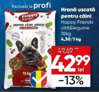 PROFI Happy friends Hrană uscată pentru câini 10kg Ofertă