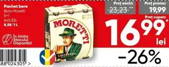 PROFI Birra Moretti Pachet bere 6 x 0.33l Ofertă