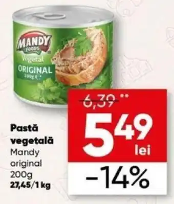 PROFI Pastă vegetală Mandy original 200g Ofertă
