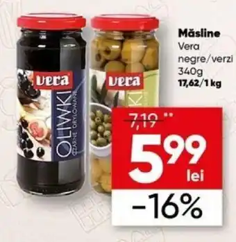 PROFI Măsline Vera negre/verzi 340g Ofertă