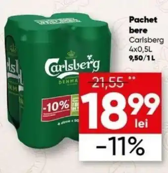 PROFI Pachet bere Carlsberg Pachet bere Carlsberg 4x0,5L 9,50/1L Ofertă