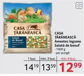 Selgros CASA ŢĂRĂNEASCĂ Amestec legume Salată de boeuf 1000g Ofertă
