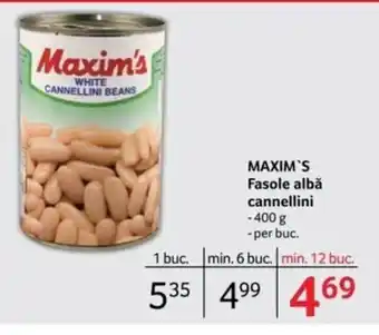 Selgros MAXIM'S Fasole albă cannellinicannellini -400 g 400 g Ofertă