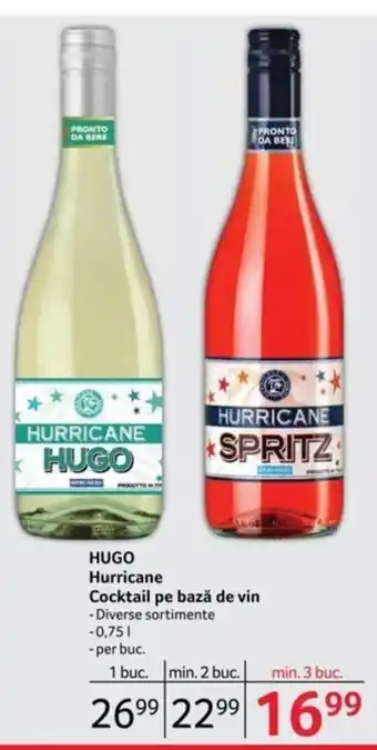 Selgros HUGO Hurricane Cocktail pe bază de vin 0.75l Ofertă