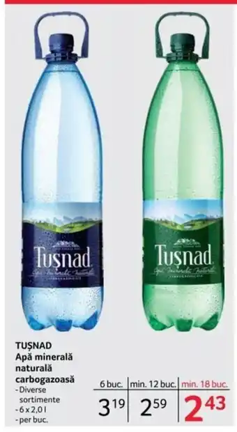 Selgros TUŞNAD Apă minerală naturală carbogazoasă 6 x 2l Ofertă