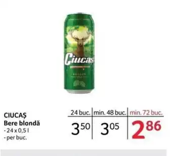 Selgros CIUCAŞ Bere blondă 0.5l Ofertă