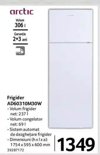 Selgros Arctic Frigider AD60310M30W Ofertă