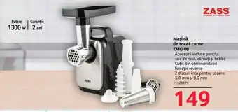 Selgros ZASS Maşină de tocat carne ZMG 08 1300w Ofertă