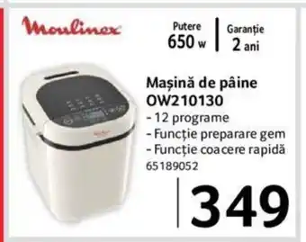 Selgros Moulinex Maşină de pâine OW210130 650w Ofertă