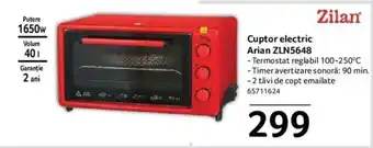 Selgros Zilan Cuptor electric Arian ZLN5648 1650w Ofertă