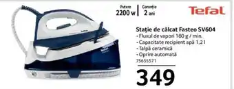Tefal Stație de călcat Fasteo SV604 2200w