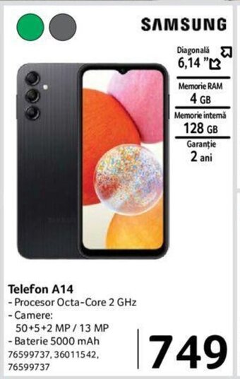 Selgros SAMSUNG Telefon A14 Ofertă