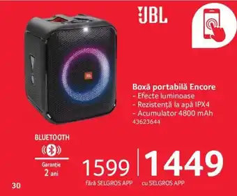 Selgros JBL Boxă portabilă Encore Ofertă