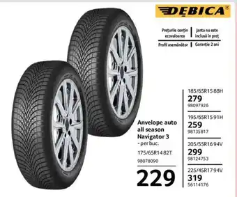Selgros DĘBICA Anvelope auto all season Navigator 3 175/65R1482T per buc. Ofertă
