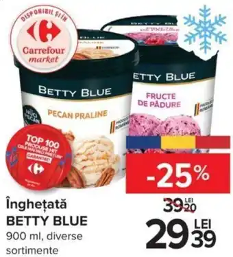 Carrefour îngheţată BETTY BLUE 900 ml, diverse sortimente Ofertă