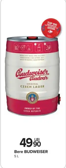 Carrefour Bere BUDWEISER 5 L Ofertă