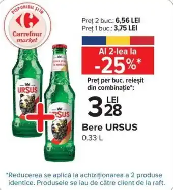 Carrefour Bere URSUS 0.33 L Ofertă