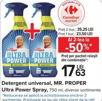 Carrefour Detergent universal, MR. PROPER Ultra Power Spray, 750 ml Ofertă