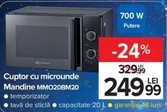 Carrefour Cuptor cu microunde Mandine MMO20BM20 Ofertă