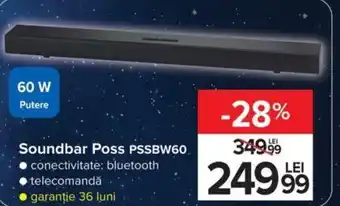 Carrefour Soundbar Poss PSSBW60 Ofertă