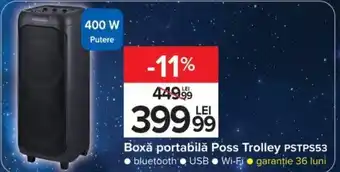 Carrefour Boxă portabilă Poss Trolley PSTPS53 Ofertă