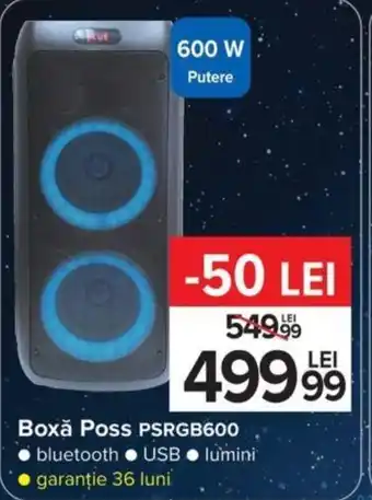 Carrefour Boxă Poss PSRGB600 Ofertă
